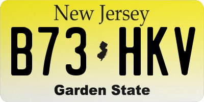 NJ license plate B73HKV