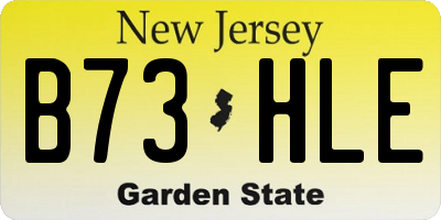 NJ license plate B73HLE