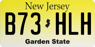 NJ license plate B73HLH