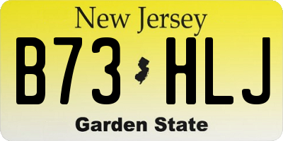 NJ license plate B73HLJ
