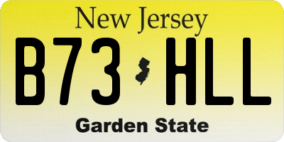 NJ license plate B73HLL