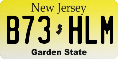 NJ license plate B73HLM