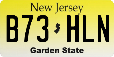 NJ license plate B73HLN