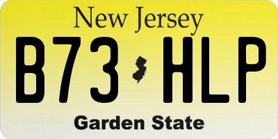 NJ license plate B73HLP