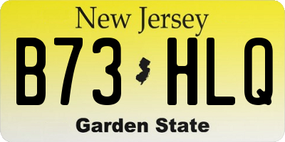 NJ license plate B73HLQ