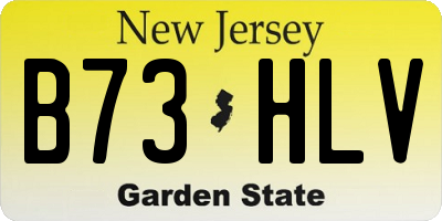 NJ license plate B73HLV