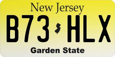 NJ license plate B73HLX