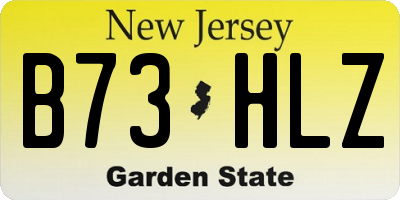 NJ license plate B73HLZ