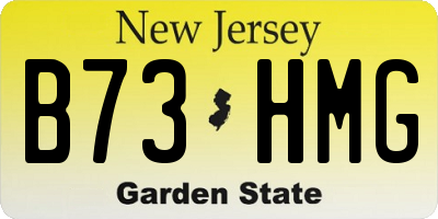 NJ license plate B73HMG