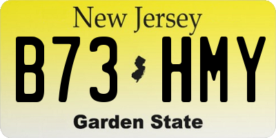 NJ license plate B73HMY