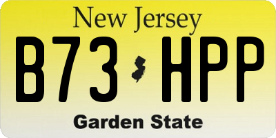 NJ license plate B73HPP