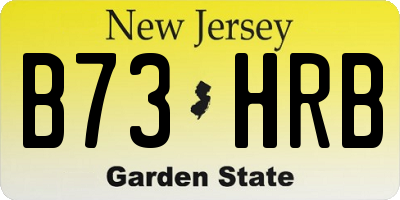 NJ license plate B73HRB