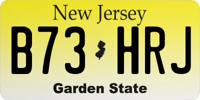 NJ license plate B73HRJ