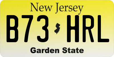 NJ license plate B73HRL