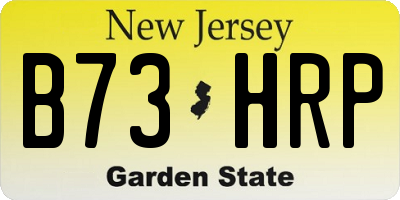 NJ license plate B73HRP