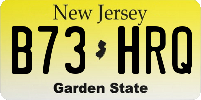 NJ license plate B73HRQ