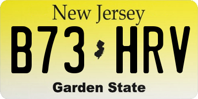 NJ license plate B73HRV