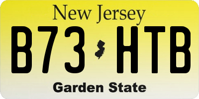 NJ license plate B73HTB