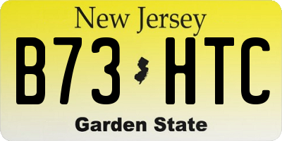 NJ license plate B73HTC