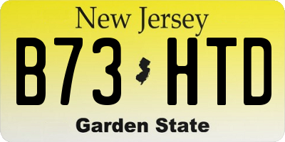 NJ license plate B73HTD