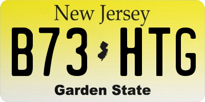 NJ license plate B73HTG