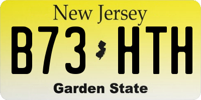NJ license plate B73HTH