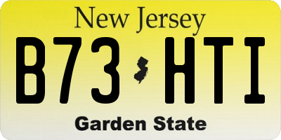NJ license plate B73HTI