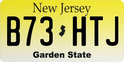 NJ license plate B73HTJ