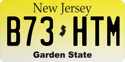 NJ license plate B73HTM