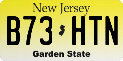 NJ license plate B73HTN