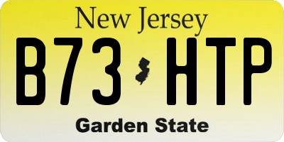 NJ license plate B73HTP