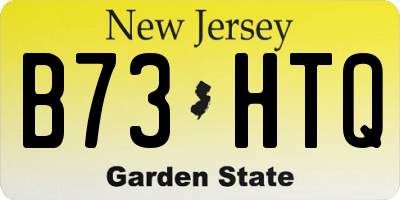 NJ license plate B73HTQ