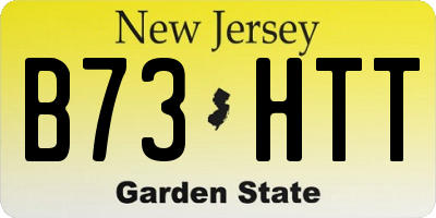 NJ license plate B73HTT