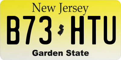 NJ license plate B73HTU