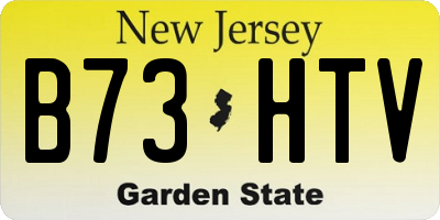 NJ license plate B73HTV
