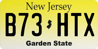 NJ license plate B73HTX