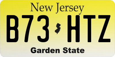 NJ license plate B73HTZ