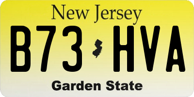 NJ license plate B73HVA