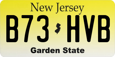 NJ license plate B73HVB