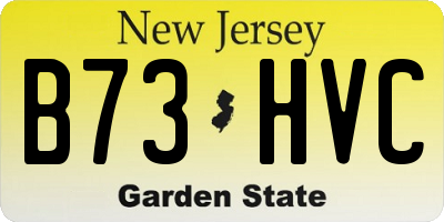 NJ license plate B73HVC