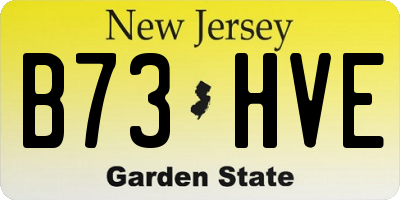 NJ license plate B73HVE
