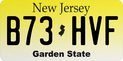 NJ license plate B73HVF