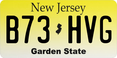 NJ license plate B73HVG