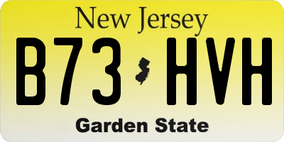 NJ license plate B73HVH