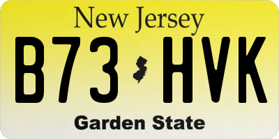 NJ license plate B73HVK