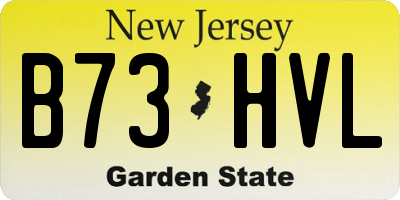NJ license plate B73HVL