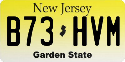 NJ license plate B73HVM