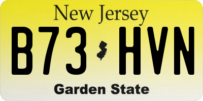 NJ license plate B73HVN