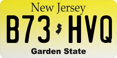 NJ license plate B73HVQ