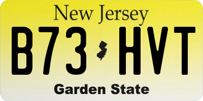 NJ license plate B73HVT